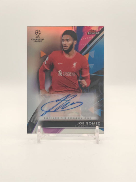 2021-22 TOPPS FINEST UEFA CHAMPIONS LEAGUE JOE GOMEZ LIVERPOOL AUTO
