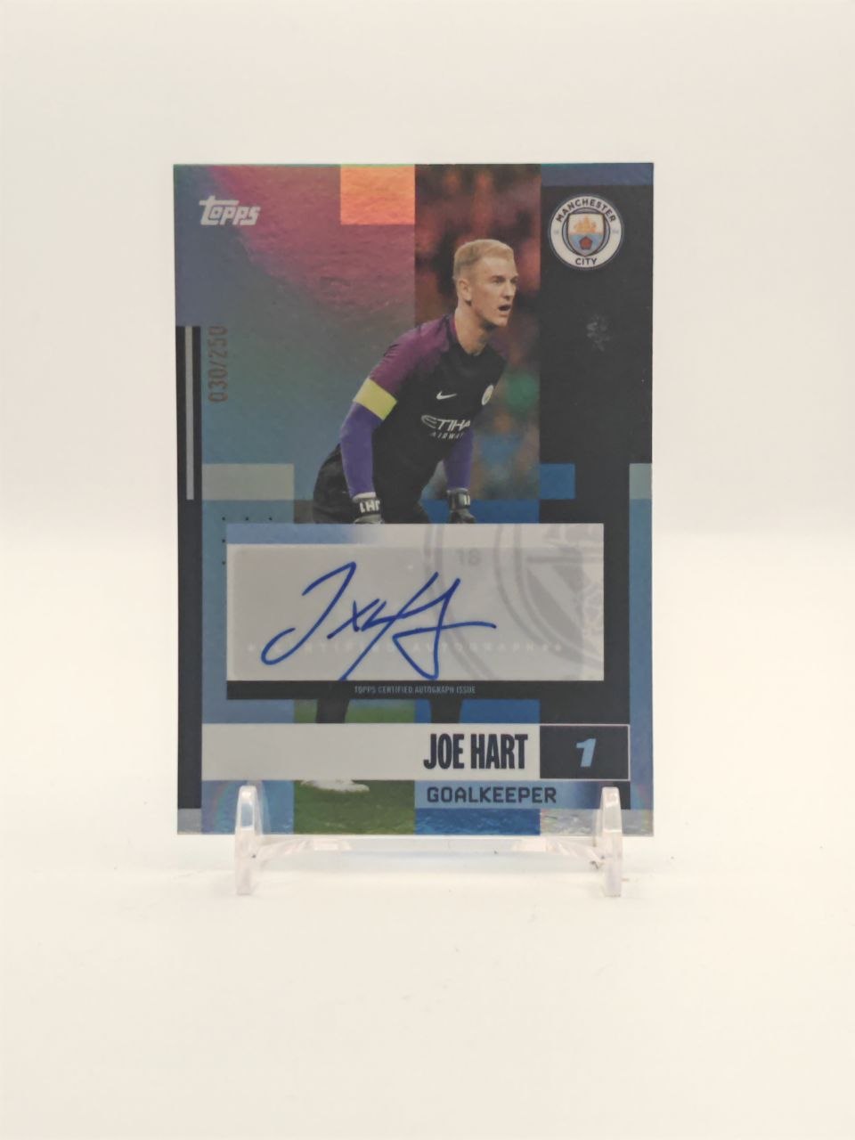 2024-25 TOPPS MANCHESTER CITY TEAM SET JOE HART AUTO 030/250