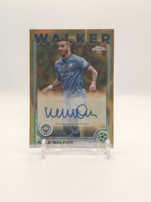 2024-25 TOPPS CHROME UEFA CLUB COMPETITIONS KYLE WALKER MANCHESTER CITY AUTO 30/50