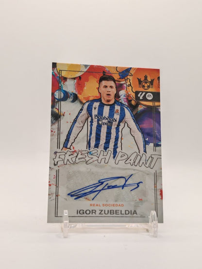2025-26 PANINI PITCH KINGS IGOR ZUBELDIA REAL SOCIEDAD FRESH PAINT AUTO