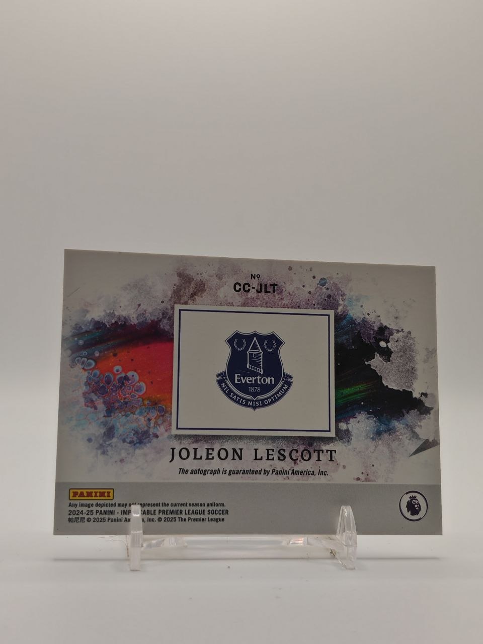 2024-25 PANINI IMPECCABLE PREMIER LEAGUE JOLEON LESCOTT EVERTON CANVAS CREATIONS AUTO 92/99