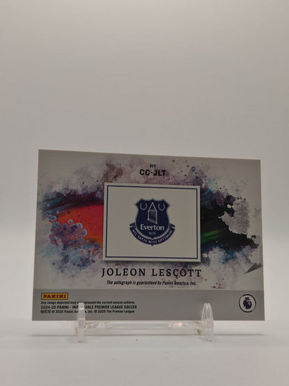 2024-25 PANINI IMPECCABLE PREMIER LEAGUE JOLEON LESCOTT EVERTON CANVAS CREATIONS AUTO 92/99