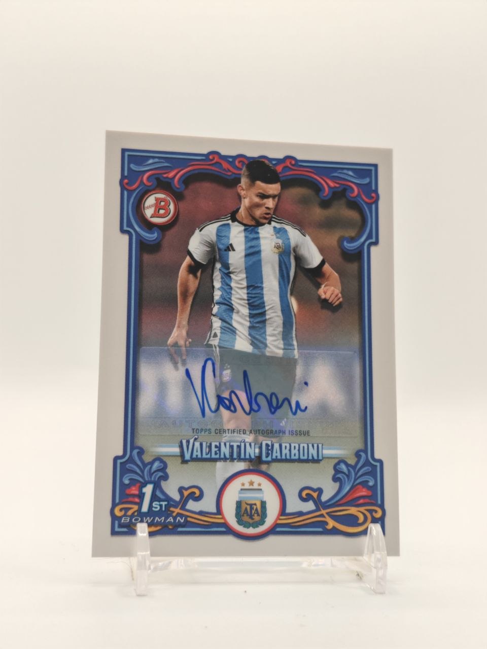2023 TOPPS BOWMAN ARGENTINA VALENTÍN CARBONI AUTO 1ST BOWMAN