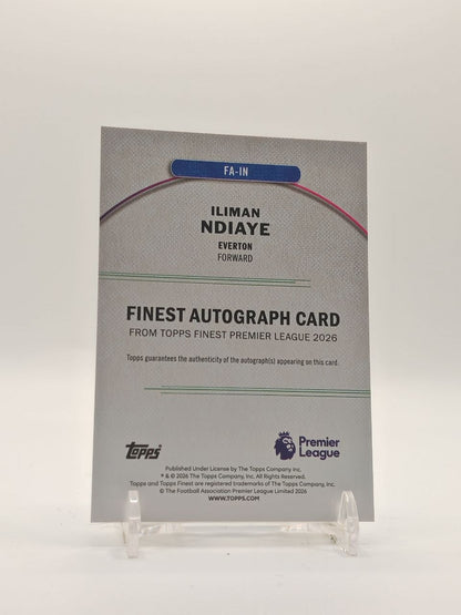 2026 TOPPS FINEST PREMIER LEAGUE ILIMAN NDIAYE EVERTON AUTO 30/75