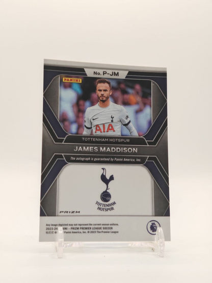 2023-24 PANINI PRIZM PREMIER LEAGUE JAMES MADDISON TOTTENHAM PENMANSHIP AUTO