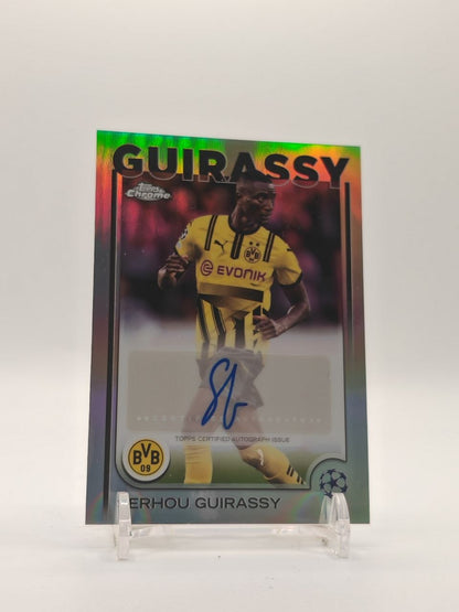 2024-25 TOPPS CHROME UEFA CLUB COMPETITIONS SERHOU GUIRASSY BORUSSIA DORTMUND AUTO