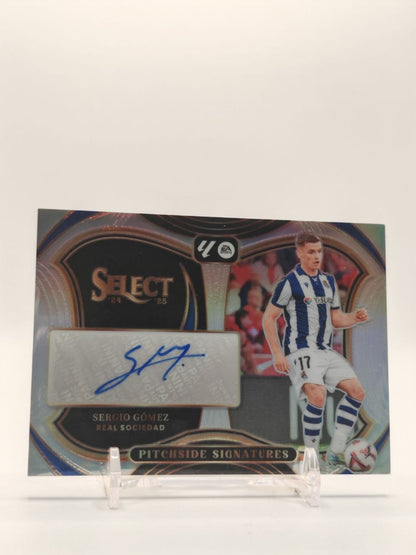 2024-25 PANINI SELECT LALIGA SERGIO GÓMEZ REAL SOCIEDAD PITCHSIDE SIGNATURES AUTO