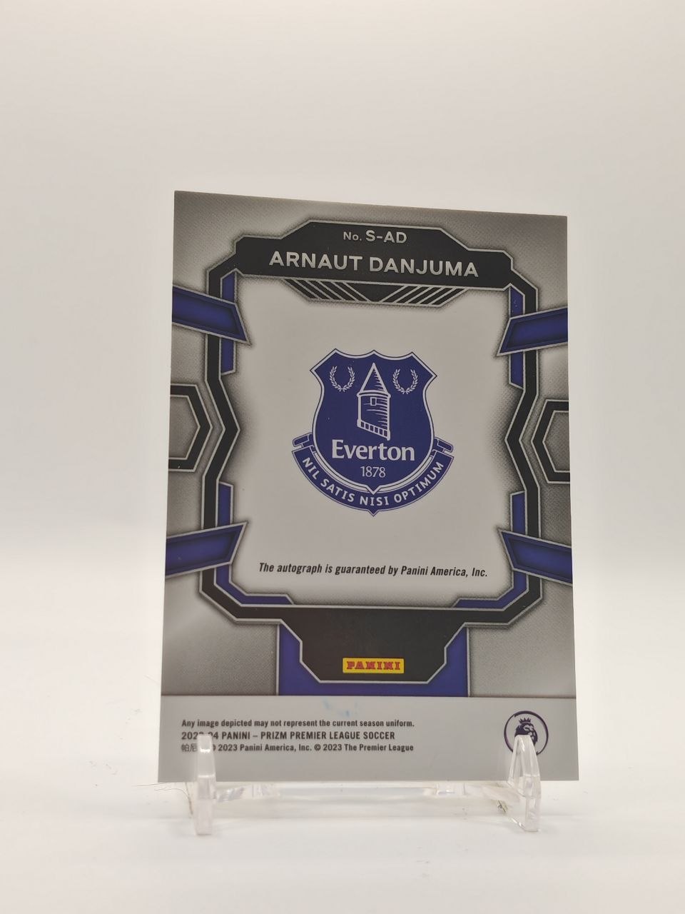 2023-24 PANINI PRIZM PREMIER LEAGUE ARNAUT DANJUMA EVERTON SIGNATURES AUTO