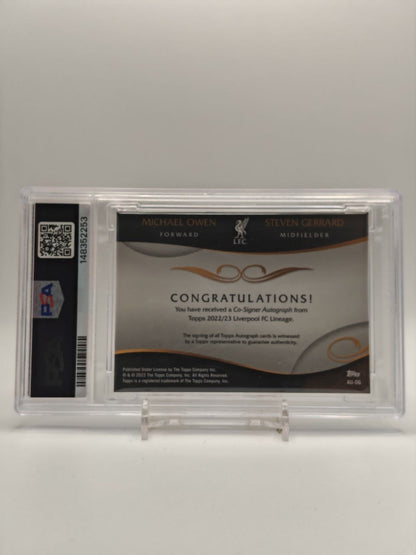 2022-23 TOPPS LINEAGE MICHAEL OWEN & STEVEN GERRARD DUAL AUTO