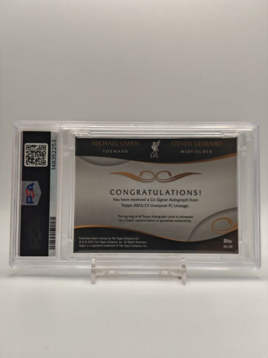 2022-23 TOPPS LINEAGE MICHAEL OWEN & STEVEN GERRARD DUAL AUTO