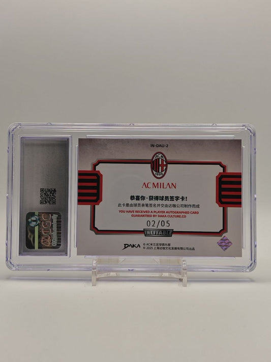 Retro DAKA AC Milan Ineffable dual autograph 02/05 nella custodia CGC