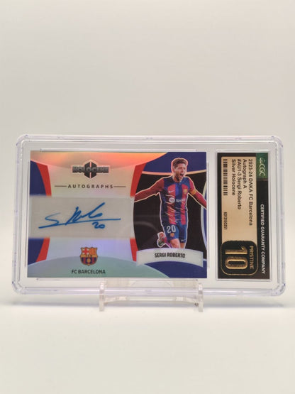 Fronte card Sergi Roberto FC Barcelona DAKA autografata 44/49 CGC 10
