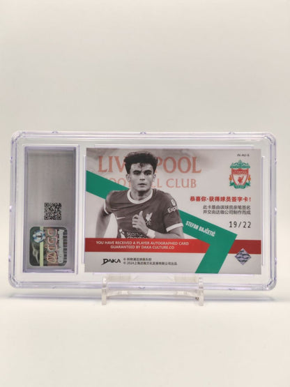 Retro card Stefan Bajčetić Liverpool FC DAKA numerata 19/22