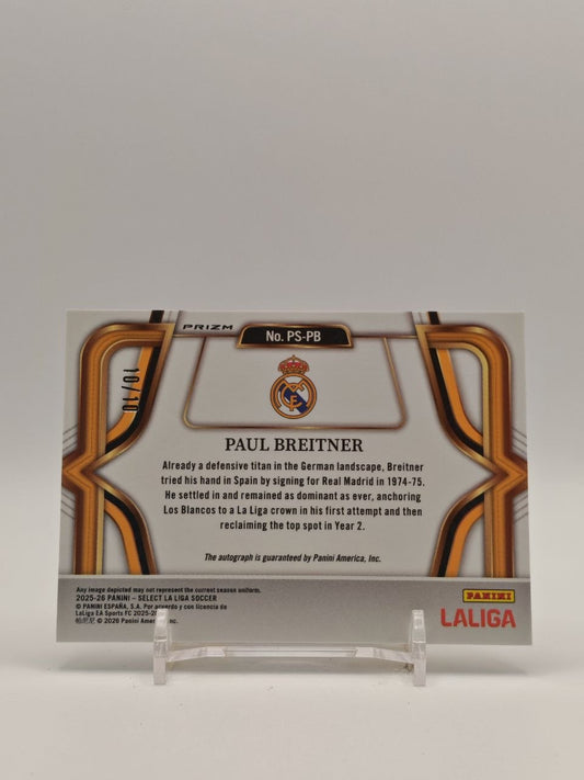 Paul Breitner Panini Select Pitchside Signatures auto 10/10, retro