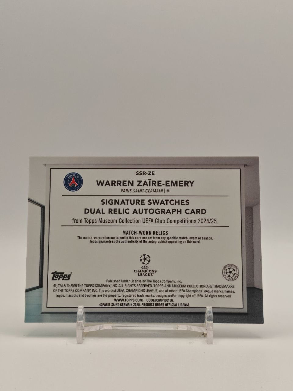 Warren Zaïre-Emery Topps Museum Collection Auto Dual Relic 49/50, retro