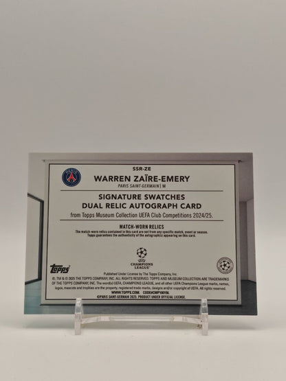 Warren Zaïre-Emery Topps Museum Collection Auto Dual Relic 49/50, retro