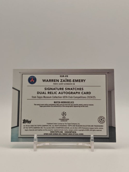 Warren Zaïre-Emery Topps Museum Collection Auto Dual Relic 49/50, retro