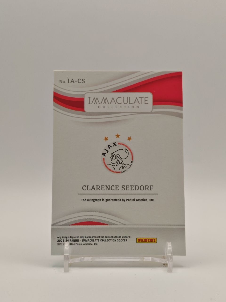 Retro card Clarence Seedorf Ajax Panini Immaculate Collection 2023-24 IA-CS