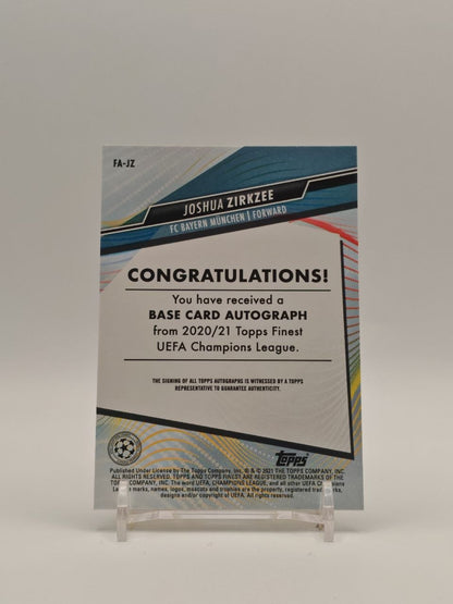 Retro Joshua Zirkzee Topps Finest UEFA Champions League 2020-21 FA-JZ