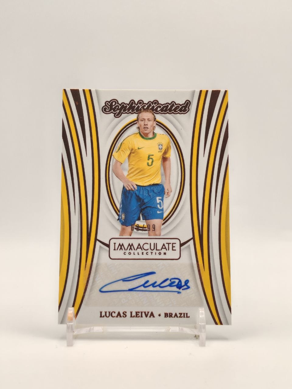Fronte Lucas Leiva Brazil Panini Immaculate Sophisticated auto 69/99