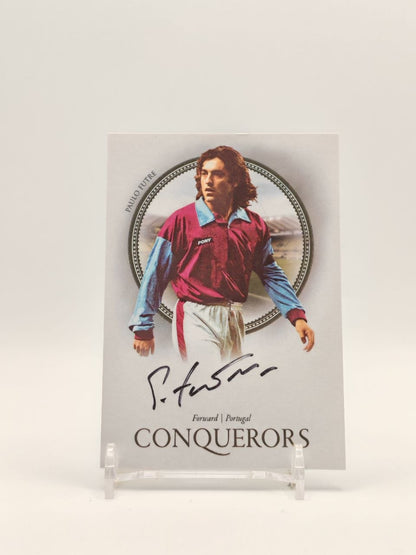 Fronte Paulo Futre Futera Unique Conquerors autografata