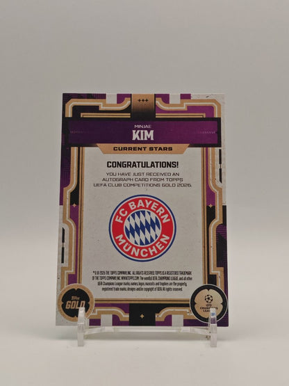 Retro Kim Minjae Topps Gold UEFA Club Competitions 2025