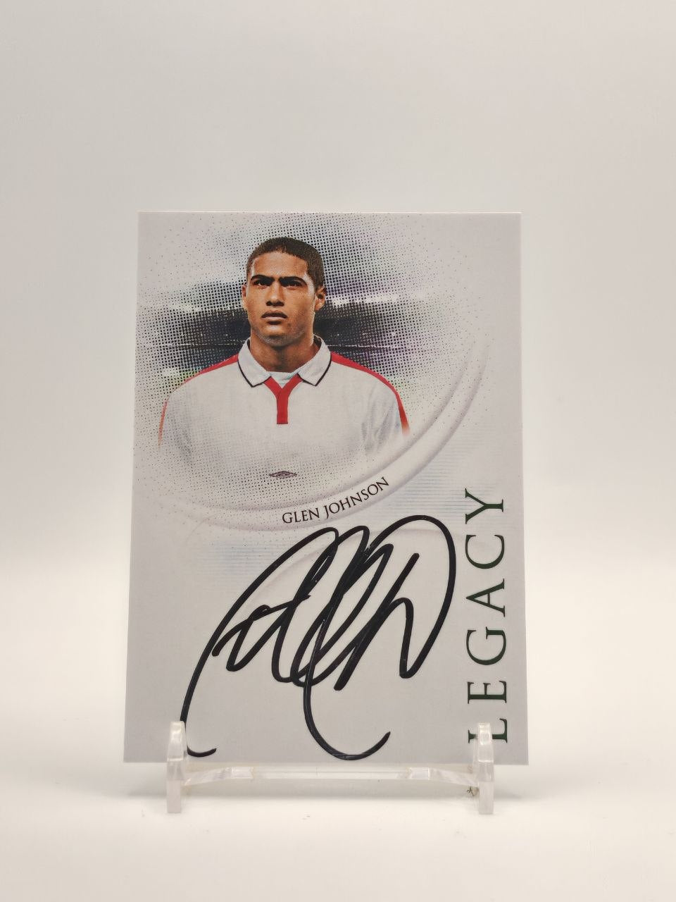 Fronte Glen Johnson Futera Unique Legacy autografata