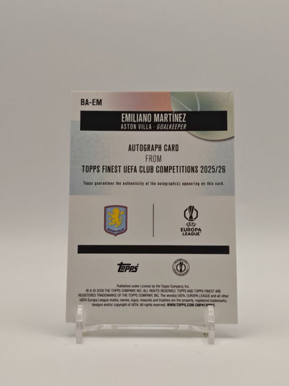 Retro Emiliano Martínez Topps Finest UEFA Club Competitions 2025-26 BA-EM