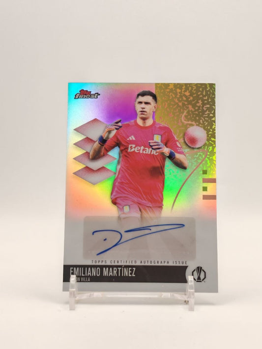 Fronte Emiliano Martínez Aston Villa Topps Finest autografata