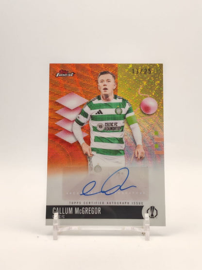 Fronte Callum McGregor Celtic FC Topps Finest auto 13/25