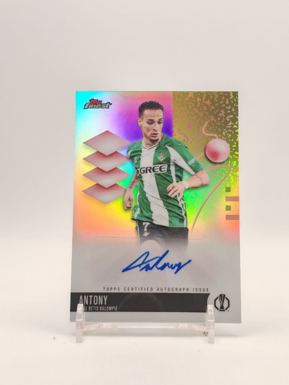 Fronte Antony Real Betis Balompié Topps Finest autografata