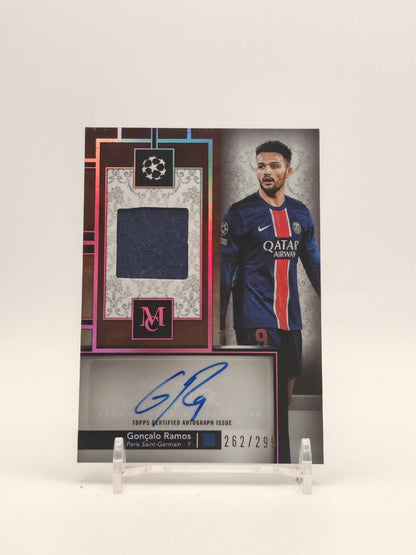 Fronte Gonçalo Ramos PSG Topps Museum Collection Auto Relic 262/299