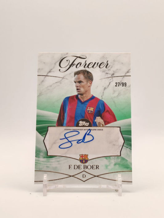 Fronte Frank de Boer Topps Forever FC Barcelona auto 27/99