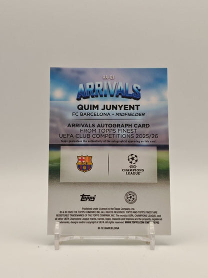 Retro Quim Junyent Topps Finest UEFA Club Competitions 2025-26 Arrivals