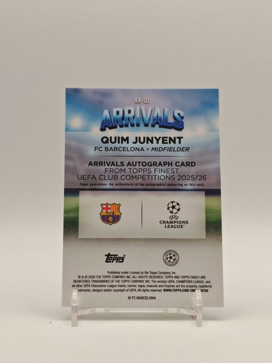 Retro Quim Junyent Topps Finest UEFA Club Competitions 2025-26 Arrivals