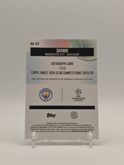 Retro Savinho Topps Finest UEFA Club Competitions 2025-26 BA-SV