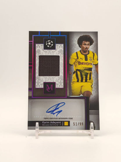 Fronte Karim Adeyemi Borussia Dortmund Topps Museum Collection Auto Relic 51/99