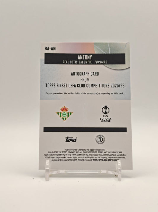 Retro Antony Topps Finest UEFA Club Competitions 2025-26 BA-AN