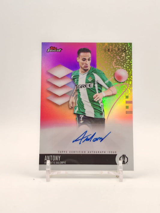 Fronte Antony Real Betis Topps Finest auto 041/250