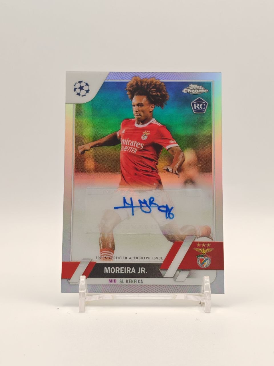 Fronte Moreira Jr. SL Benfica Topps Chrome auto rookie