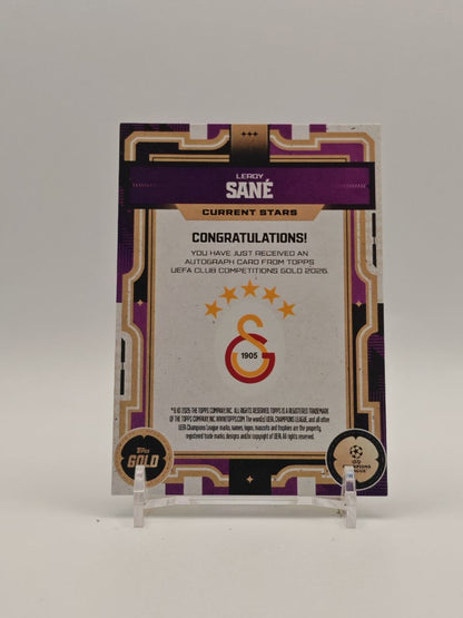 Retro Leroy Sané Topps Gold UEFA Club Competitions 2026 Current Stars