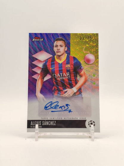 Fronte Alexis Sánchez FC Barcelona Topps Finest auto 33/75