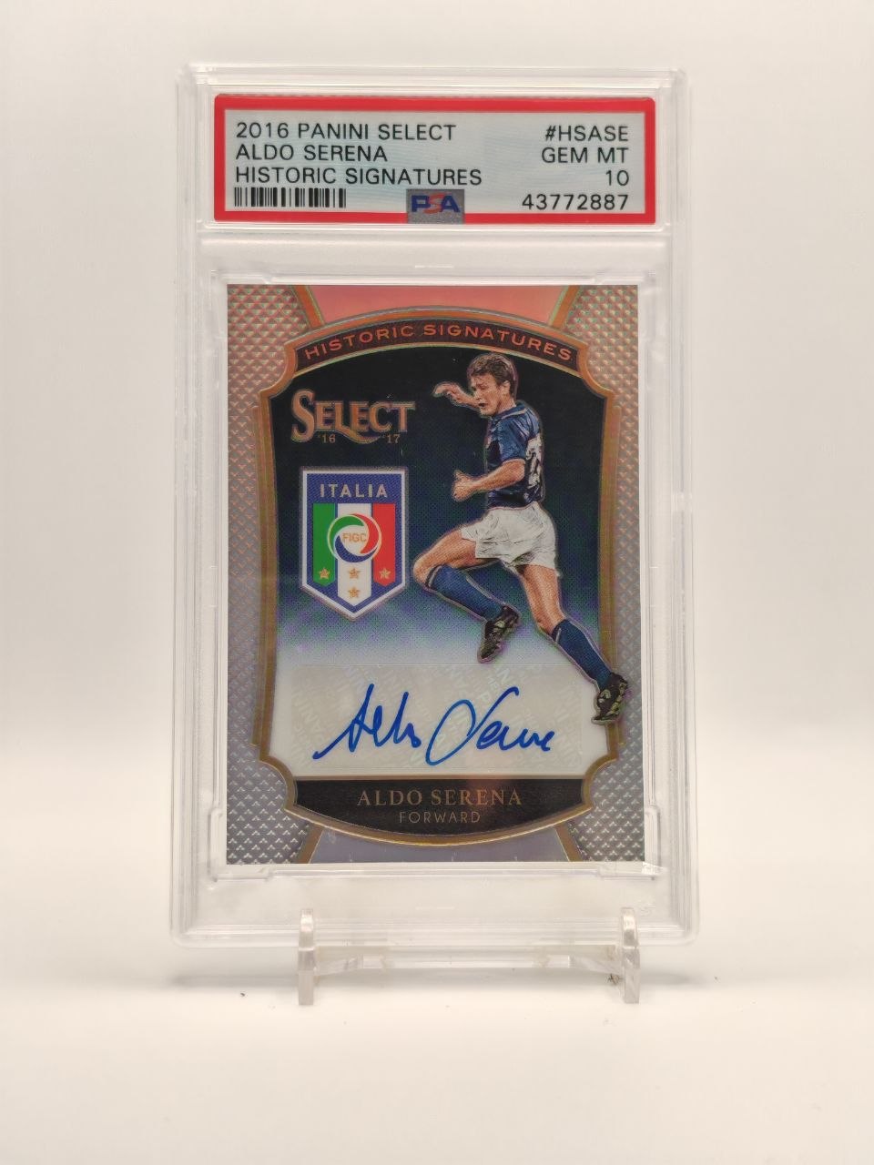 Aldo Serena Panini Select Historic Signatures Auto 073/199 PSA 10 fronte