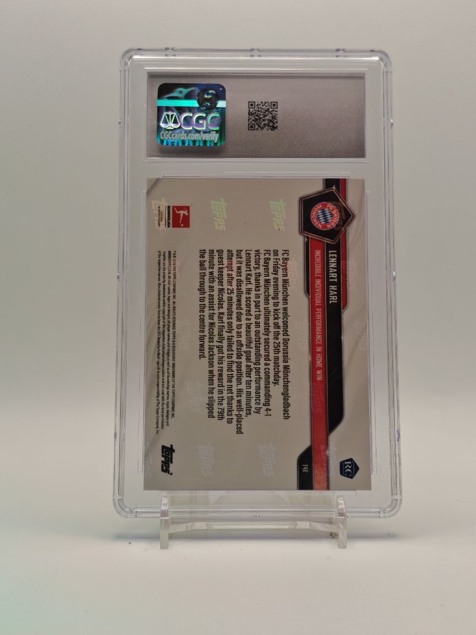 Lennart Karl Topps Now RC CGC 10 retro