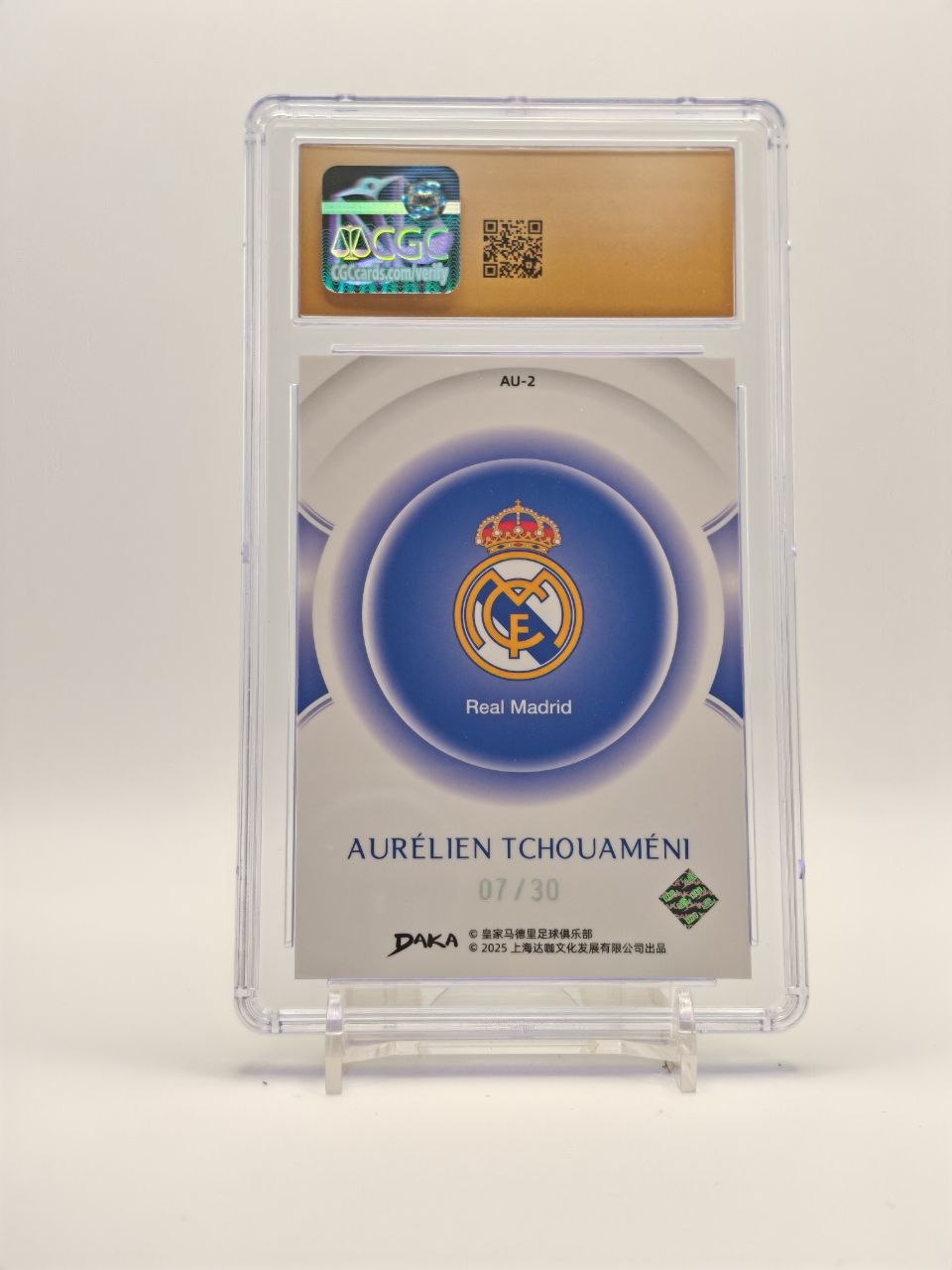Aurélien Tchouaméni Daka Real Madrid Holo Auto Silver 07/30 CGC Pristine 10, retro