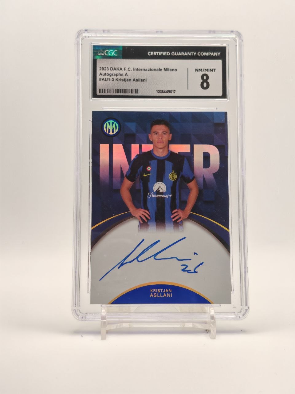 Kristjan Asllani Daka Inter Auto 18/79 CGC 8, fronte