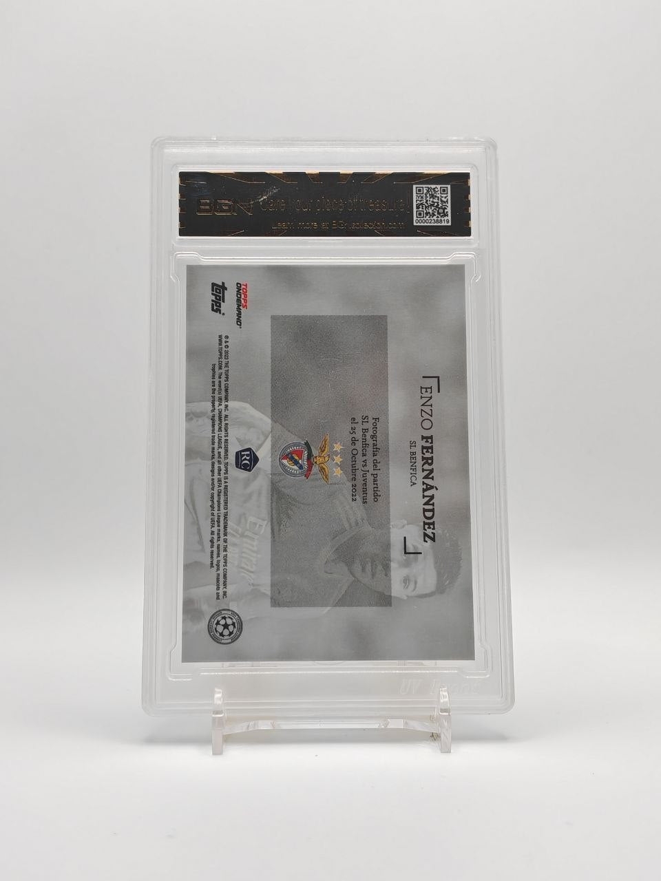 Enzo Fernández Benfica Topps Simplicidad Auto Purple 05/25 RC BEN 9 Auto 10, retro