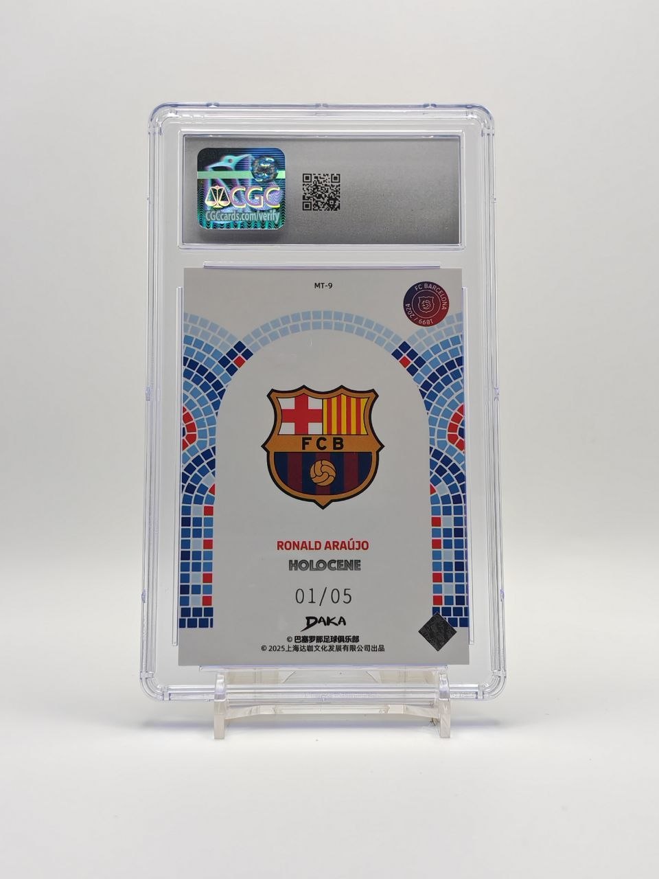 Ronald Araújo Daka Barcellona Holocene Mosaic Tile Gold 01/05 CGC Gem Mint 10, retro