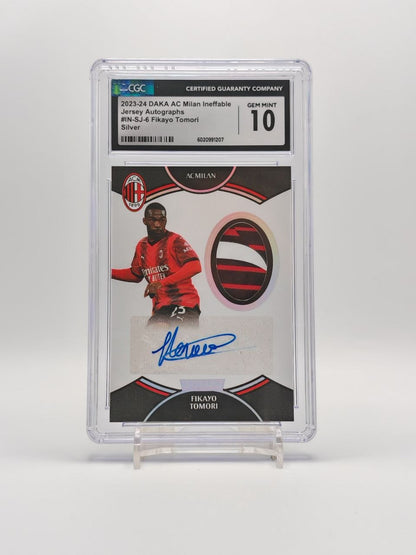Fikayo Tomori Daka AC Milan Ineffable Jersey Auto Relic Silver 20/29 CGC Gem Mint 10, fronte