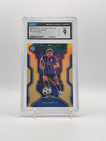 Nicolò Barella Daka Inter Holocene Gold Refractive 01/05 CGC 9, fronte